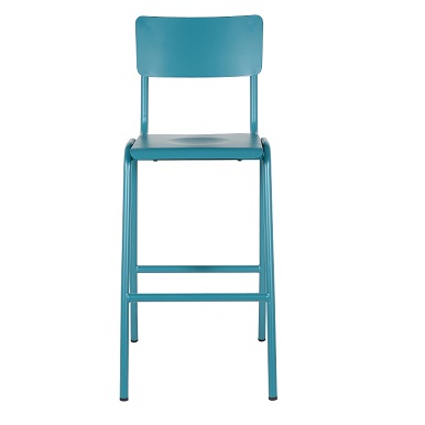 M-94515 Metal Outdoor Bar Stool Frosted Teal