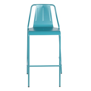 M-94571 Metal Outdoor Bar Stool Frosted Teal