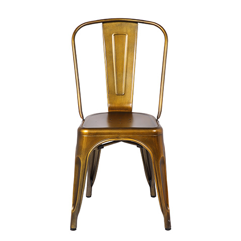 M-74522 Metal Side Chair Brushed Copper