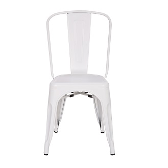 M-74522 Metal Side Chair Frosted White
