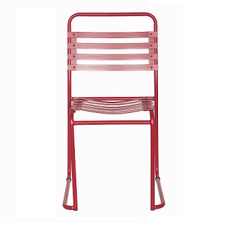 M-72556 Metal Chair Frosted Red