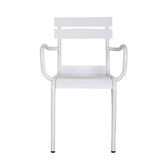 M-74534 Metal Chair Frosted White 