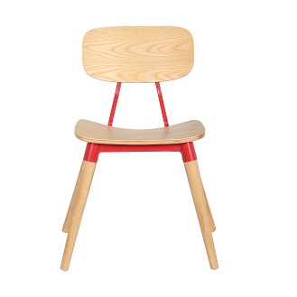 M-74516 Chair Frosted Red/ Natural