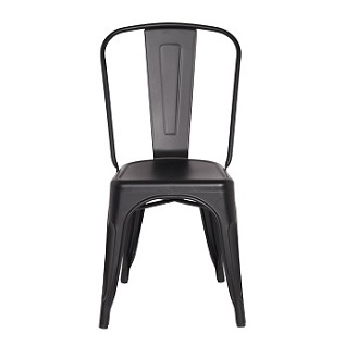 M-74522 Metal Side Chair Frosted Black
