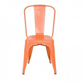 M-74522 Metal Side Chair Frosted Orange