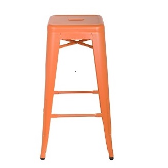 M-94115 Metal Bar stool Frosted Orange