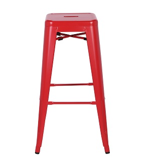 M-94115 Metal Barstool Frosted Red