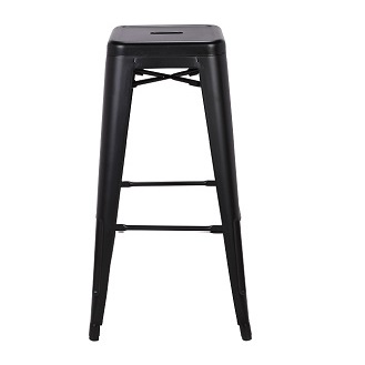 M-94115  Metal Barstool Frosted Black