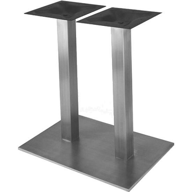 Stainless Steel Double Pole Rectangle Base 15.75