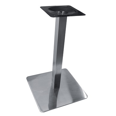 Stainless Steel Single Pole Square table base