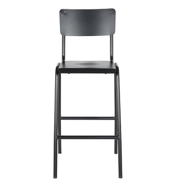 M-94515 Metal Outdoor Bar Stool Frosted Black