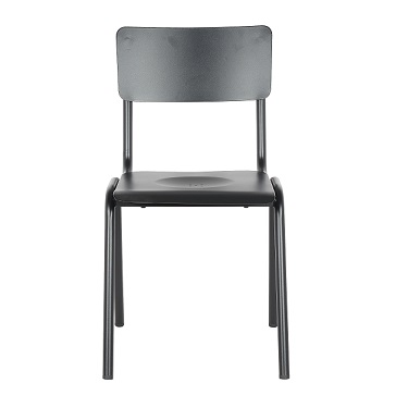 M-74515 Metal Outdoor Dining Chair Frosted Black