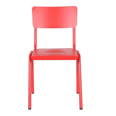 M-74515 Metal Outdoor Dining Chair Frosted Red