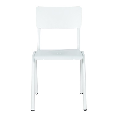 M-74515 Metal Outdoor Dining Chair Frosted White