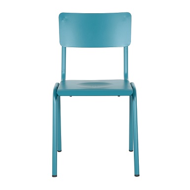 M-74515 Metal Outdoor Dining Chair Frosted Teal