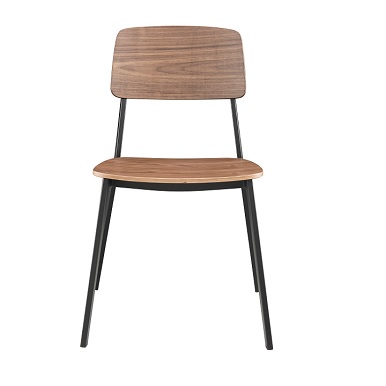 Metal 2543 Chair Walnut Color Laminated Seat